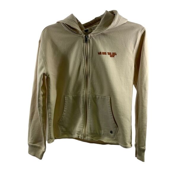 Roxy Beige Zip Up Hoodie Jacket Size S - Picture 1 of 10